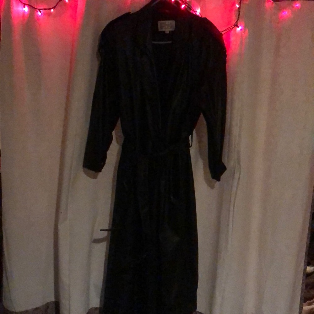 Full length leather coat by Pelle studios.